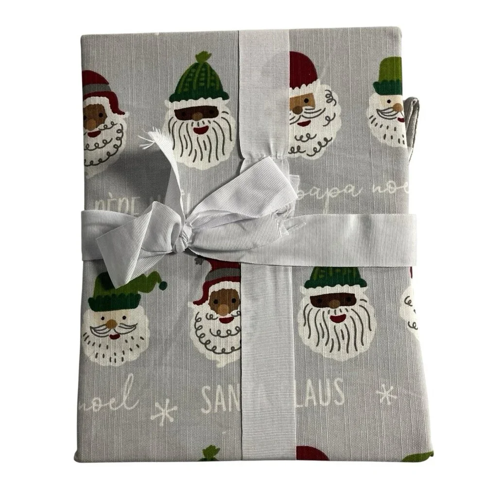 Envogue Christmas‎ Tablecloth Santa Claus Face African American Cotton 70